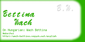 bettina wach business card
